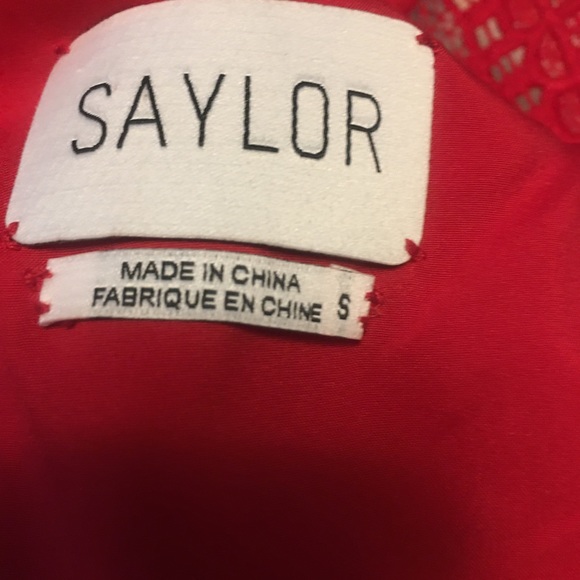 SAYLOR Pippa One Shoulder Red Dress - Picture 12 of 14